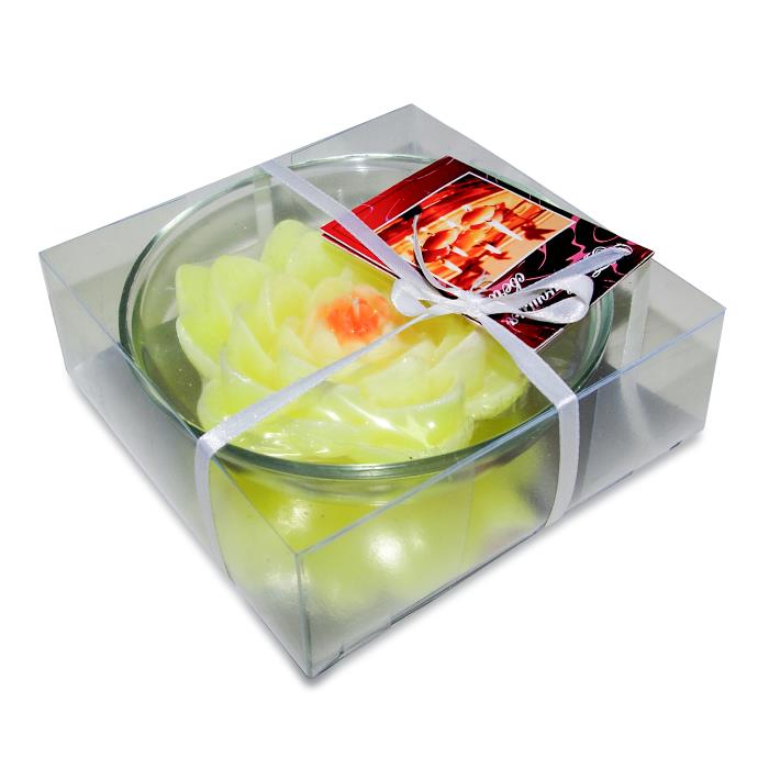 свеча плавающая лилия желтая