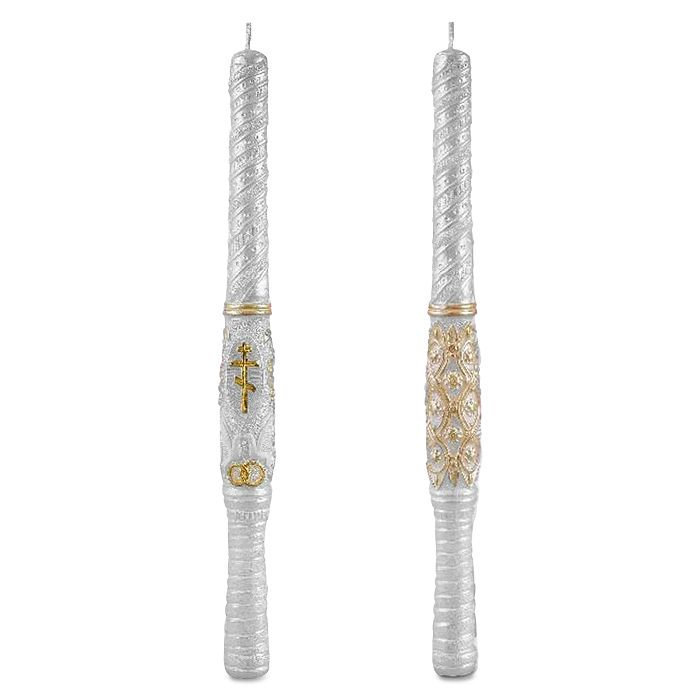 венчальная свеча с голубями