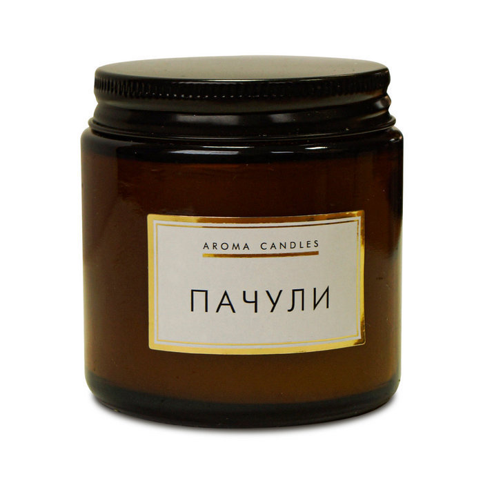 свечи в банке ароматизированные "пачули"