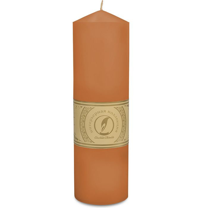 свеча цилиндр с конусом d70h250 терракотовый
