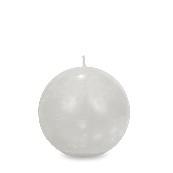 свеча шар d100 белый