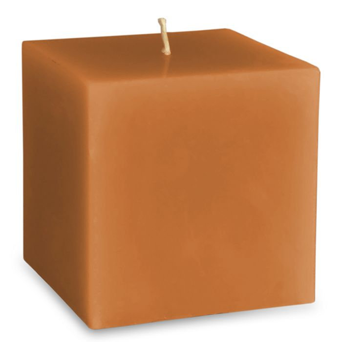 свеча куб 100 коричневый
