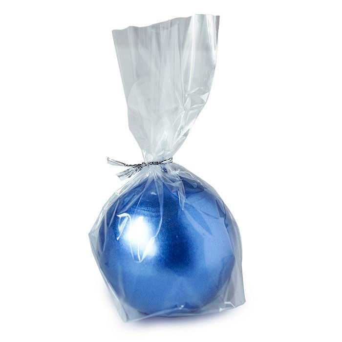 свеча шар 55 синий блеск