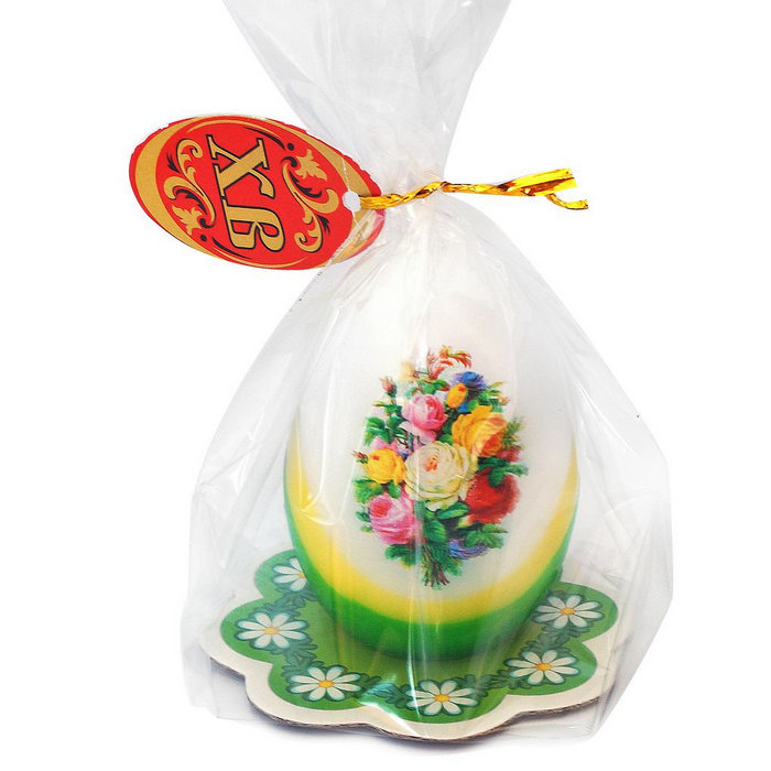 свеча-яйцо "цветочное"