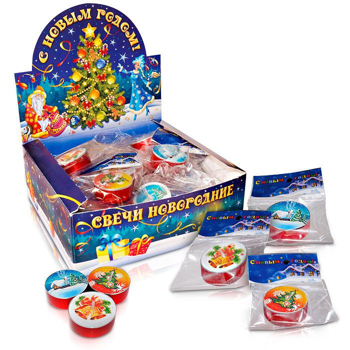 свеча в гильзе "новогодний микс"