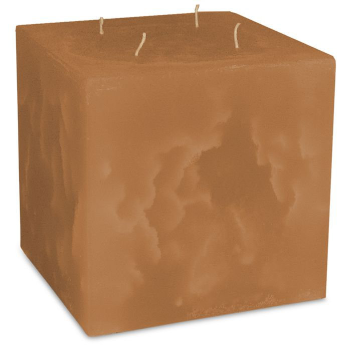 свеча куб 125 4 фитиля коричневый