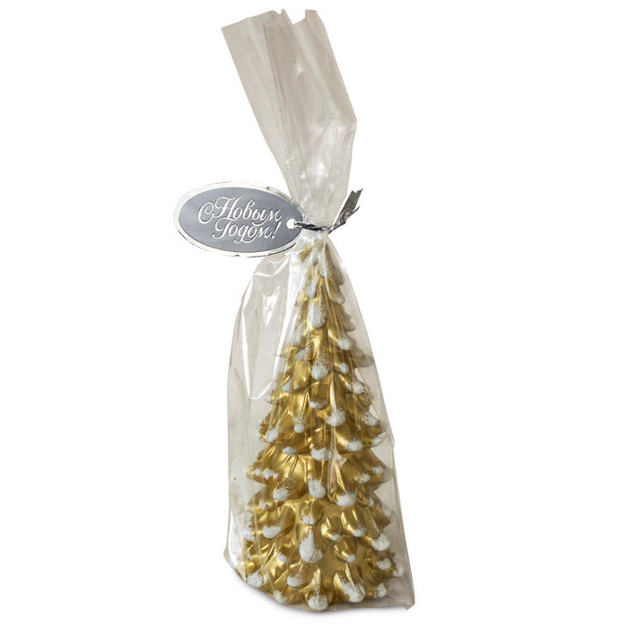 свеча елочка золотая 118 мм