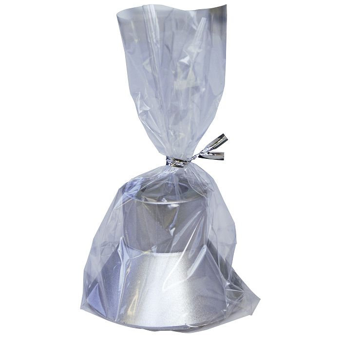 подсвечник гипсовый "конус" серебро