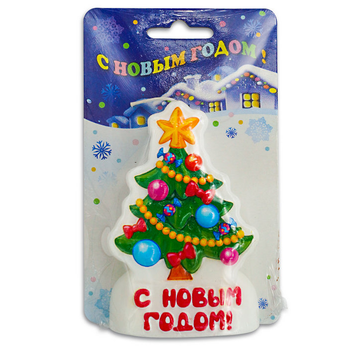 свеча-барельеф "елочка"