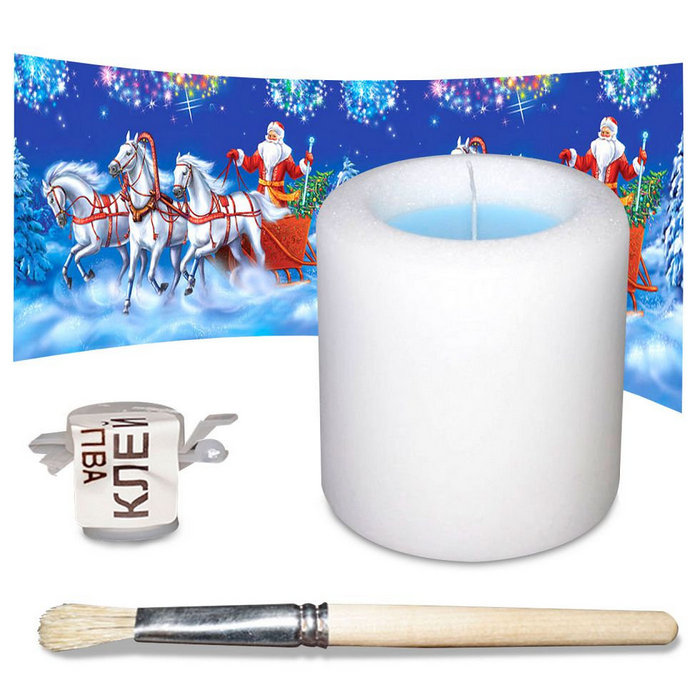 набор для творчества "Свеча в технике декупаж"