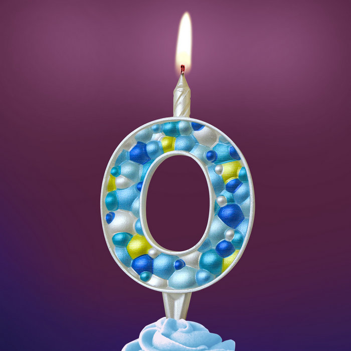 свеча тортовая 0 "Пузырьки" микс