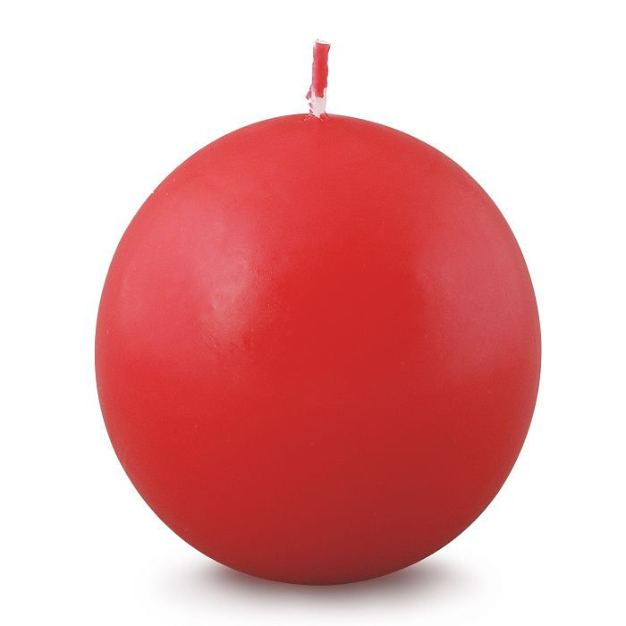 свеча шар 80 красный