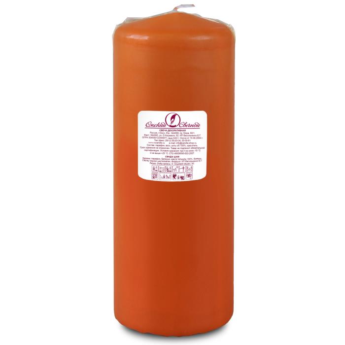 свеча пеньковая 80х200 оранжевая