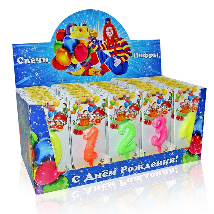 шоу-бокс со свечами  (цифры) Мармеладки
