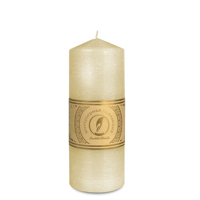 свеча цилиндр с конусом d70h200 кремовый