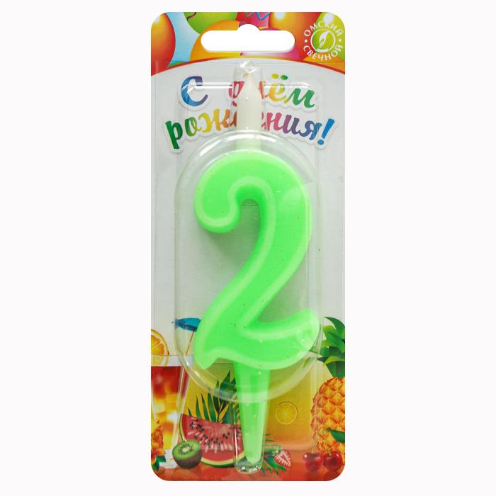 свеча тортовая цифра 2