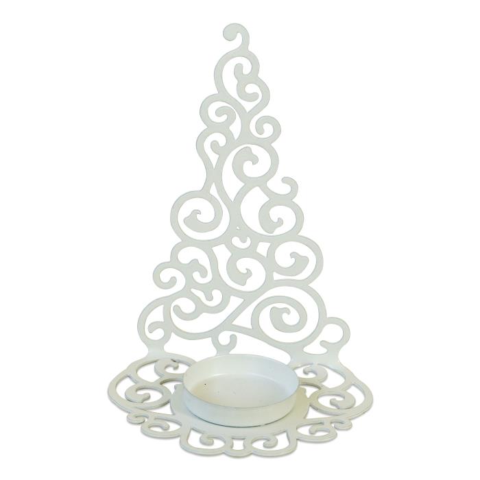 подсвечник "елка гламурная" белый