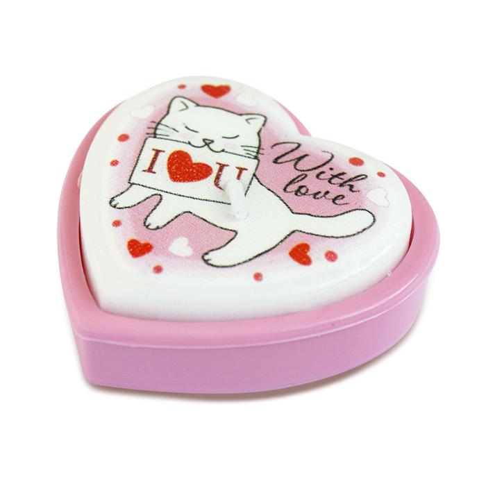 сердечко в подсвечнике котята