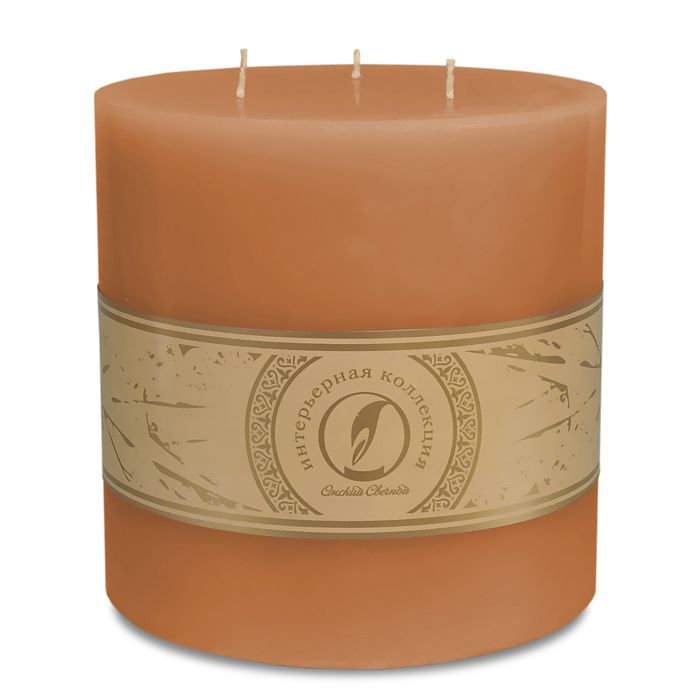 свеча цилиндр d150h150 3 фитиля терракотовый