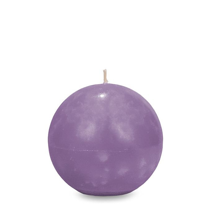 свеча шар d100 сиреневый