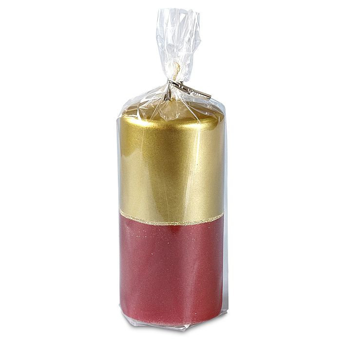 свеча пенек 60х125 золотисто-рубиновая
