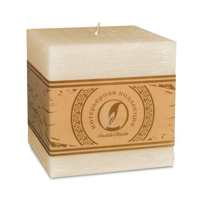свеча куб 100 кремовый