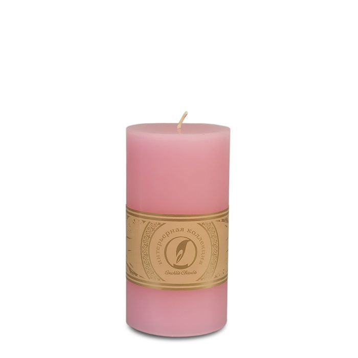 свеча цилиндр d80h150 розовый