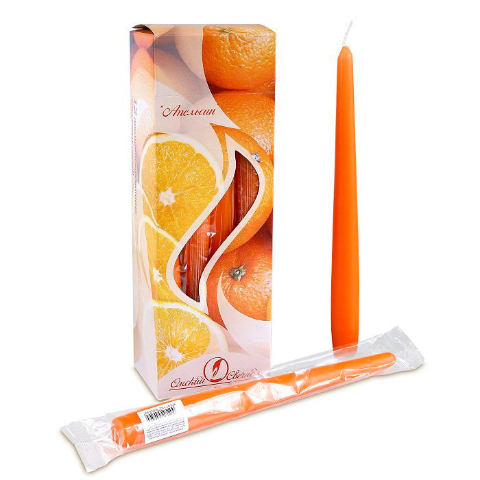 свеча ароматизированная античная 12 шт "апельсин"