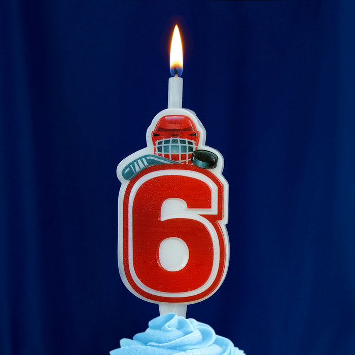 Свеча тортовая 6 "Хоккей"