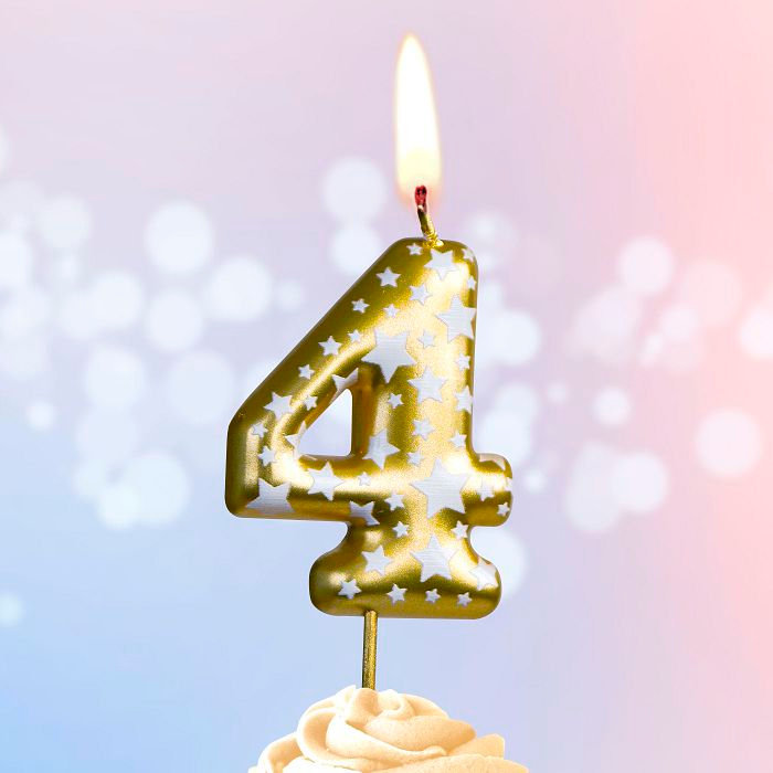свеча тортовая  4 "Звездочки"