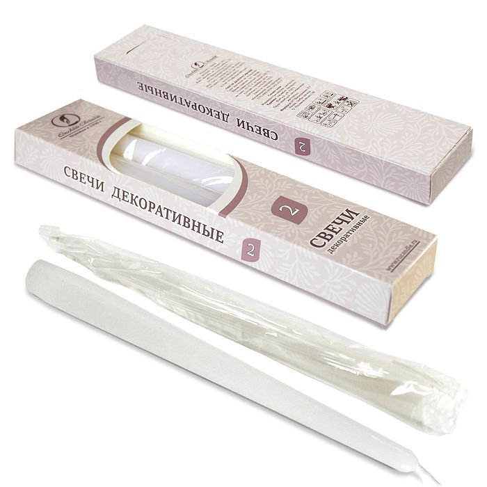 свеча античная 2 шт белая