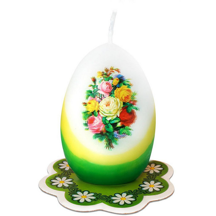 свеча-яйцо "цветочное"