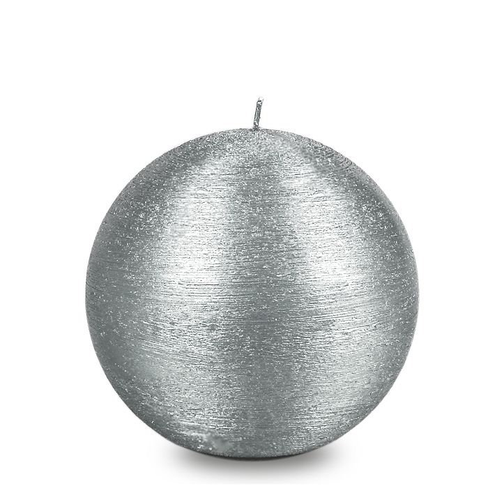 свеча шар d125 серебро