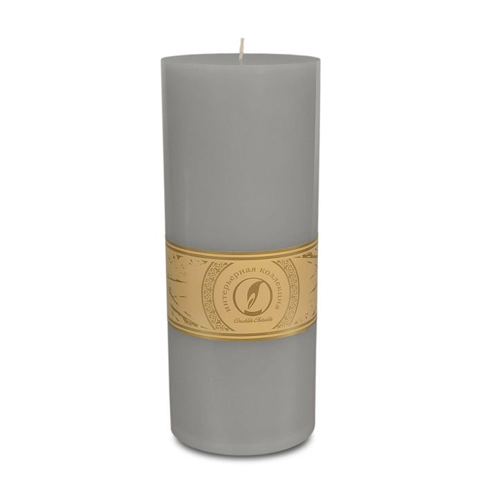 свеча цилиндр d100h255 дымчато-голубой