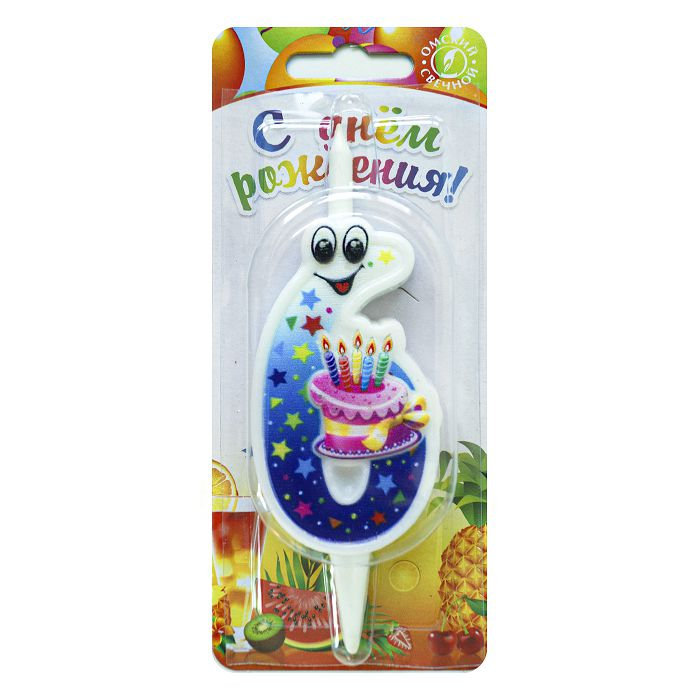 свеча тортовая "с глазками" 6