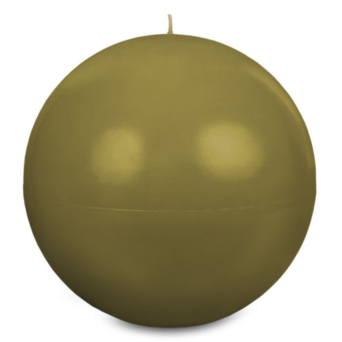 свеча шар d200 оливковый