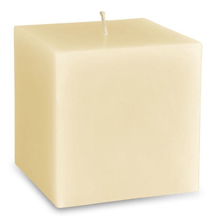 свеча куб 100 кремовый