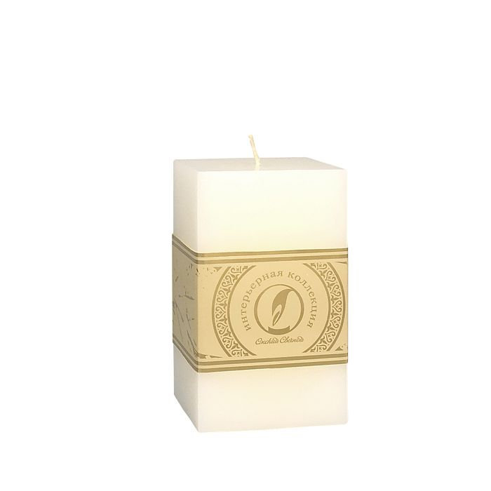 свеча квадратная призма 75х75х125 белый