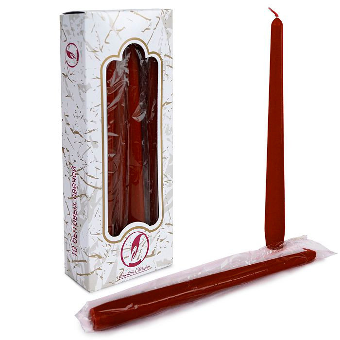 свеча античная 10 шт коричневая