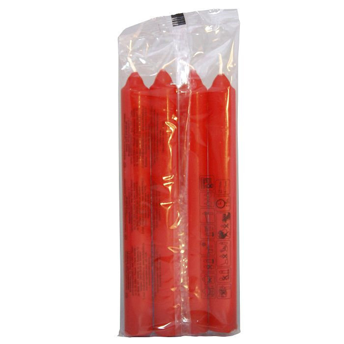 свеча столовая 40 гр красная 4 шт