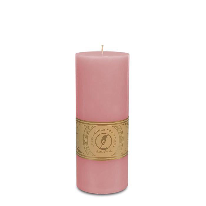 свеча цилиндр d80h200 розовый