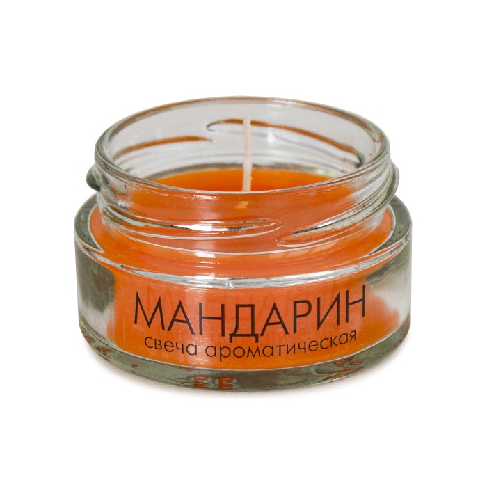 свеча в банке ароматизированная  "мандарин" 50 мл