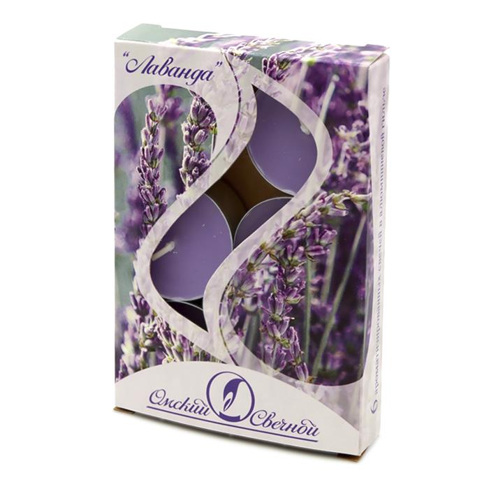 свеча свеча в алюминиевой гильзе  (12 гр ароматизированная 6 шт/уп лаванда)