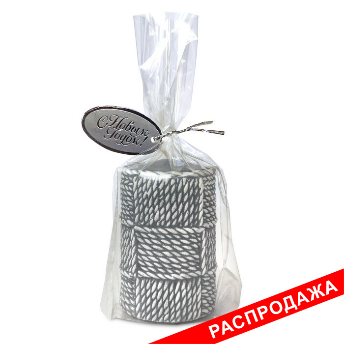 свеча пеньковая серая