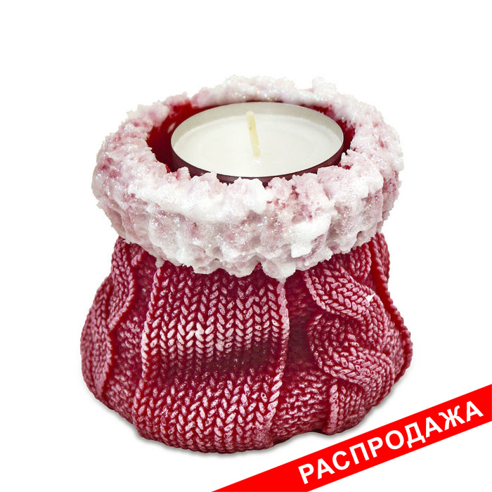 свеча-подсвечник  вязаный мешочек
