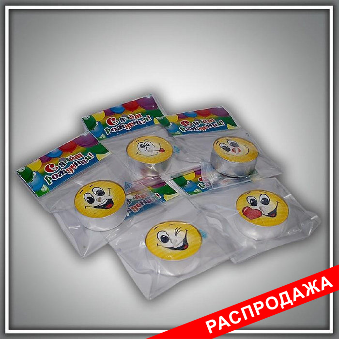 шоу-бокс со свечами "Смайлики" м микс