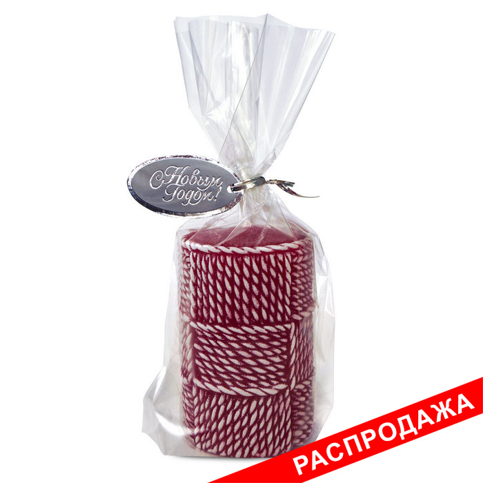 свеча пеньковая красная