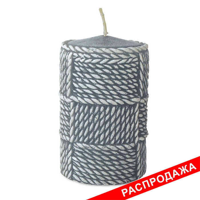 свеча пеньковая серая
