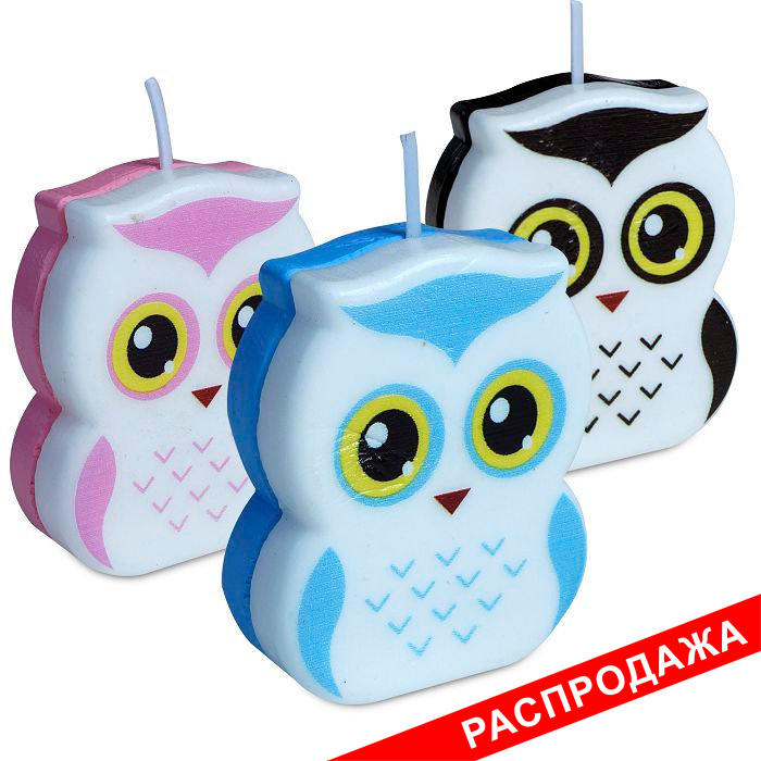 свеча сова (шоу-бокс)