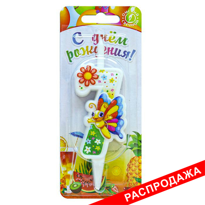 свеча тортовая с бабочкой 7